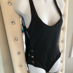 Black 1 piece bathing suit